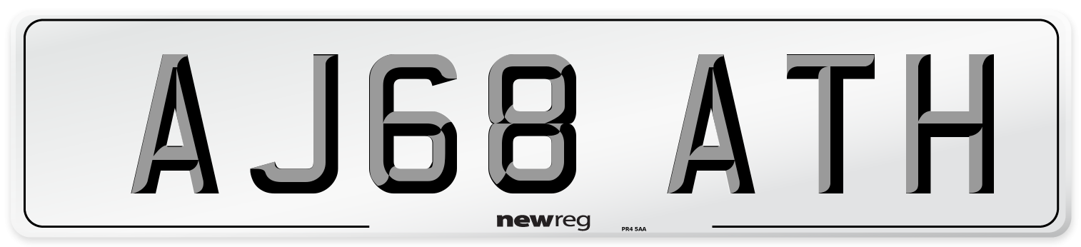 AJ68 ATH Number Plate from New Reg